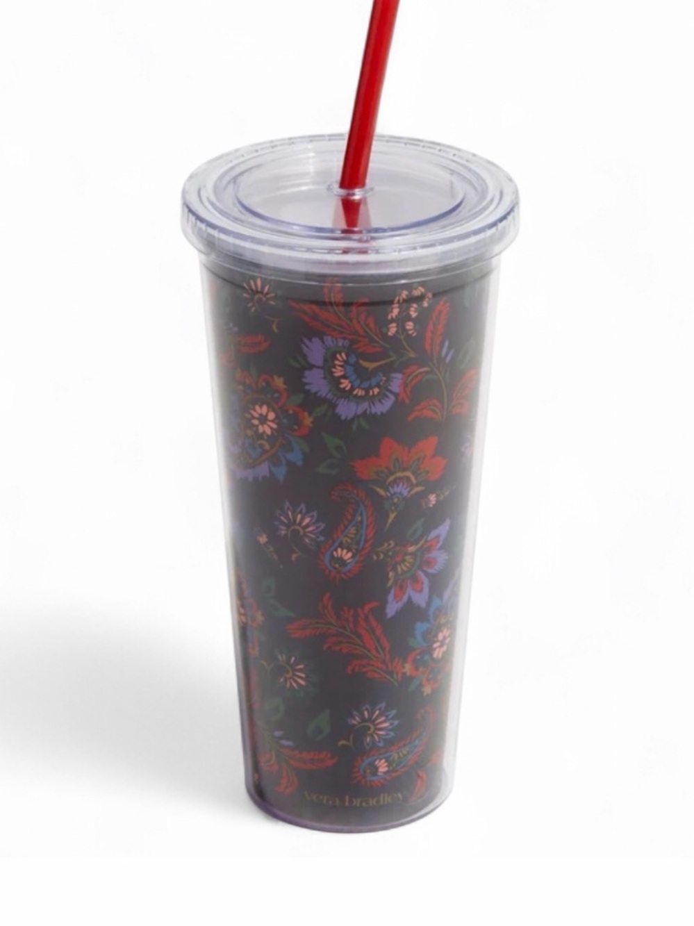Vera Bradley Floral AcrylicTumbler
w/ Red Straw PATTERN: Venetian Paisley